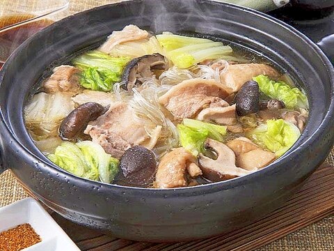 麺つゆで簡単♪「あごだしつゆ」のピェンロー鍋風